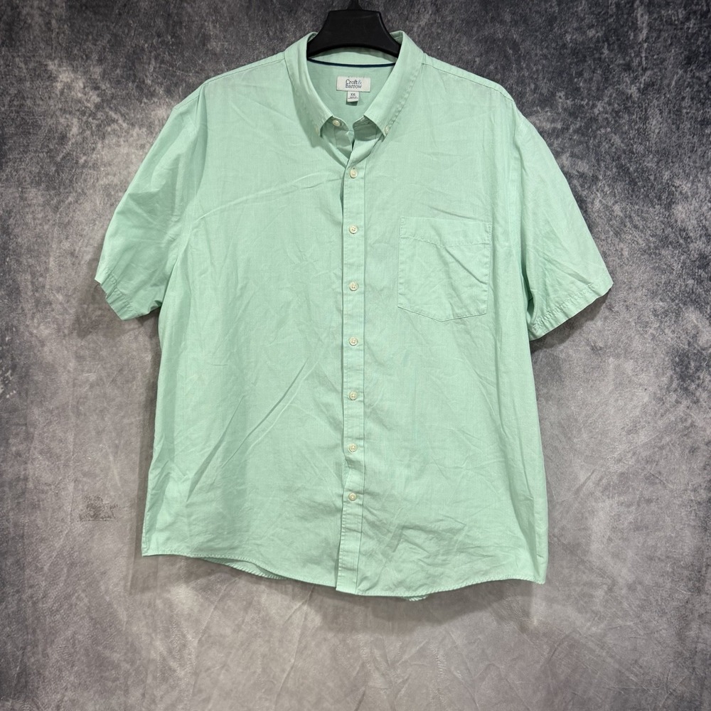 Croft & Barrow Men’s XXL Mint Green Short Sleeve Button Down Easy Care Shirt